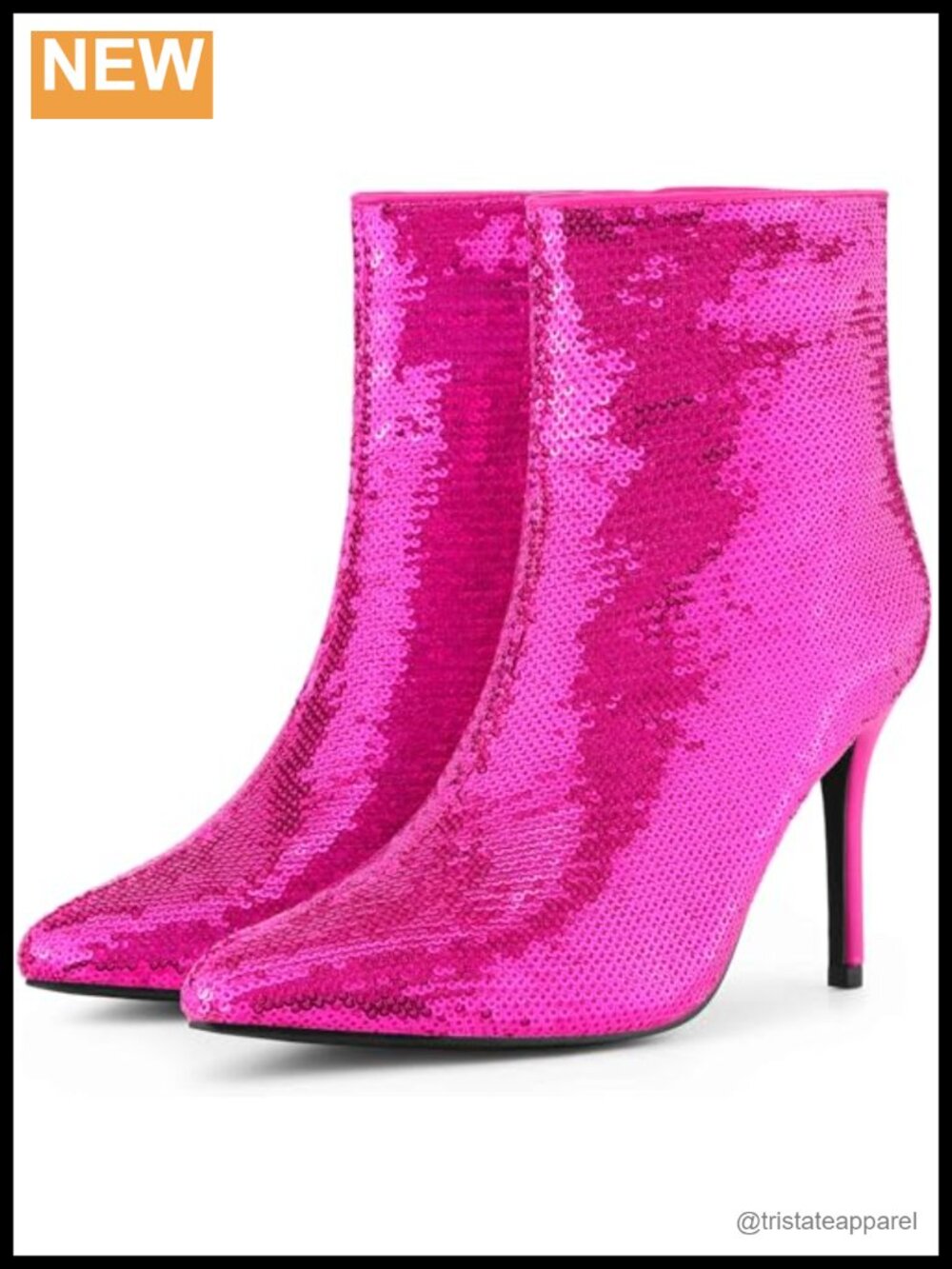 Sequin Pointed Toe Stiletto Heel Ankle Booties Party Dressy Boots